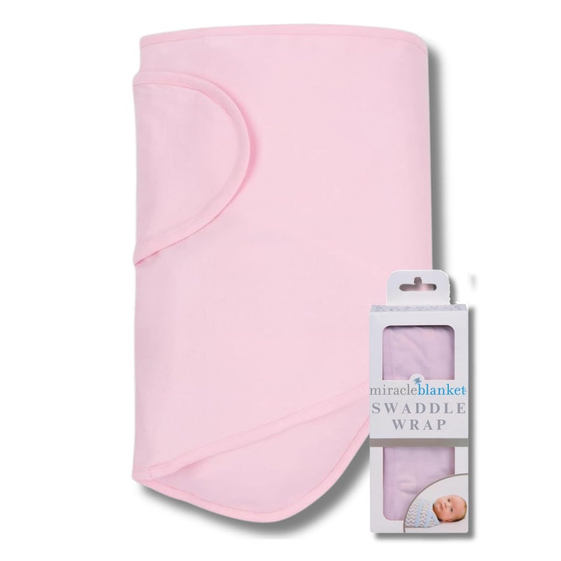 Miracle Blanket Swaddle Wrap - Help Your Newborn Sleep Longer - Soft & Secure Sleep Sack for Infants - Easy-to-Use Swaddling Blanket for a Calm Baby (Pink) - Image 1